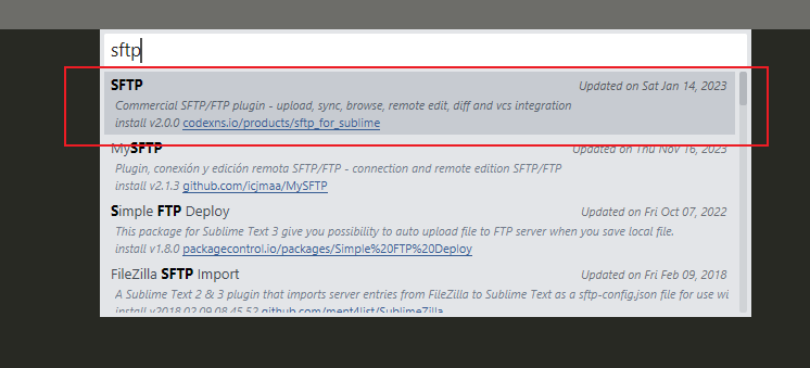 检索SFTP插件
